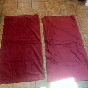 IKEA SANELA Velvet Curtain Panel Set 2 Cranberry Merlot Romantic Goth Cotton